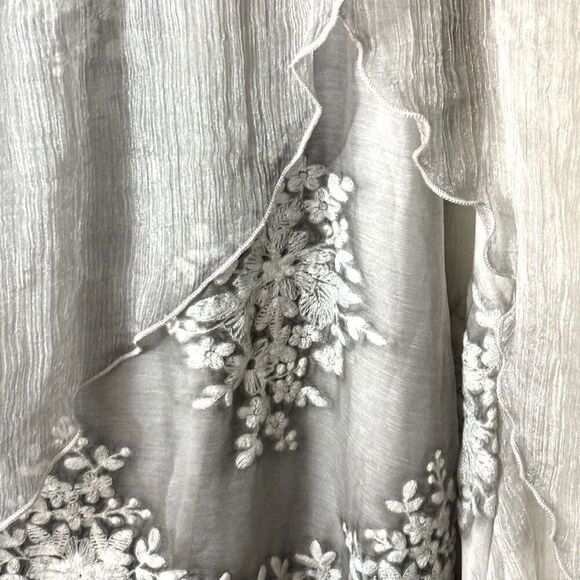 Fashion Concepts L lace overlay dress & scarf bohemian sage green - Picture 6 of 15